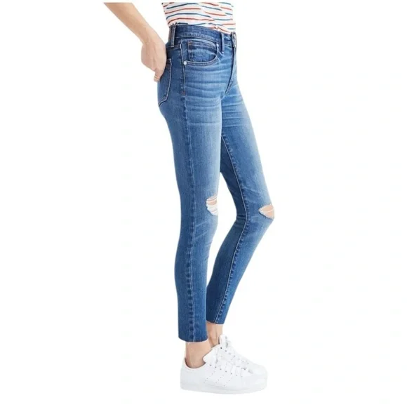 Madewell 9" High-Riser Skinny Skinny Crop Jeans in Bruce Wash Size 29 - Picture 3 of 12